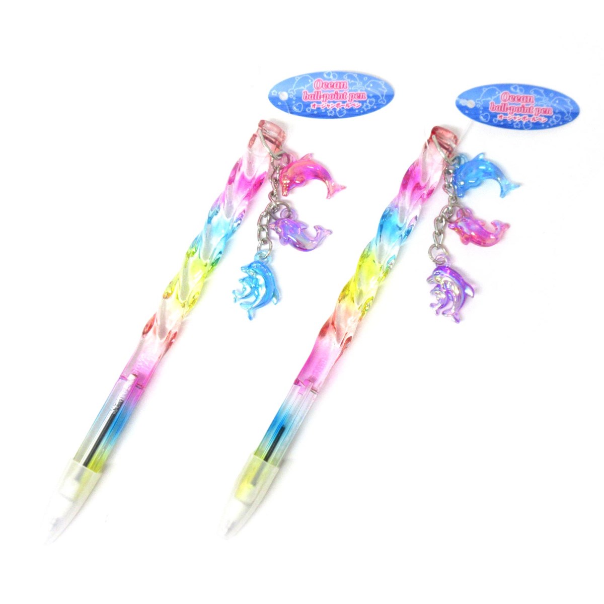 【楽天スーパーSALE・半額】【P5倍】ボールペン レインボーツイストペン ドルフィン 36本入りBOX ステ..