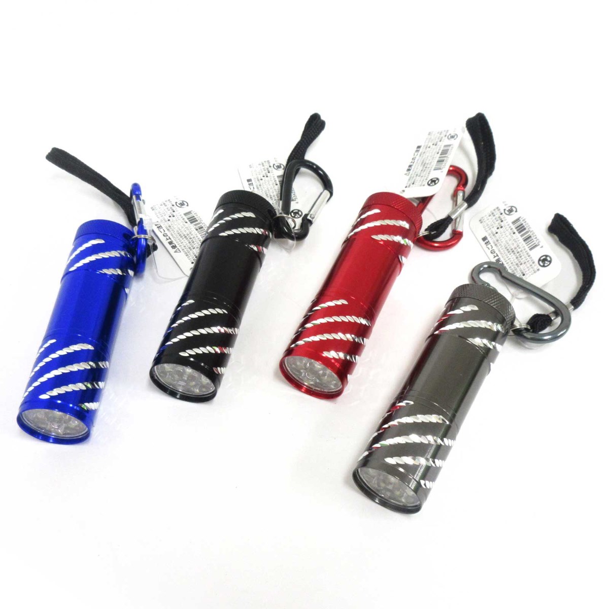 9LEDライト アルミカット 4色 懐中電灯 アウトドア 防犯 防災 302-248