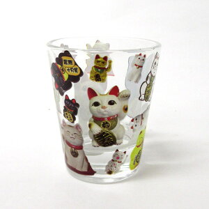 日本の絵柄・和柄シリーズ ガラス製ショットグラス 招き猫 303-425