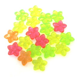 カラー宝石 おもちゃ アクリルアイス 花型 トロピカル 20pcs/100g 宝石すくい 景品 子供 お祭り 縁日 誕生日 クリスマス プレゼント ギフト