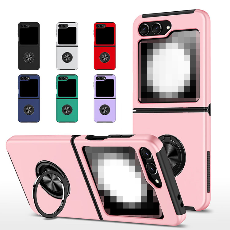 Rakuten - Galaxy Z Flip6 ケース 耐衝撃 カバー 折りたたみ型 落下防止 マグネット式車載ホルダー対応 一体型リング付き スマホカバー シンプル Samsung サムスン ギャラクシー Z フリップ6 保護ケース アンドロイド おすすめ おしゃれ スマートフォン/スマフォ/スマホケース
