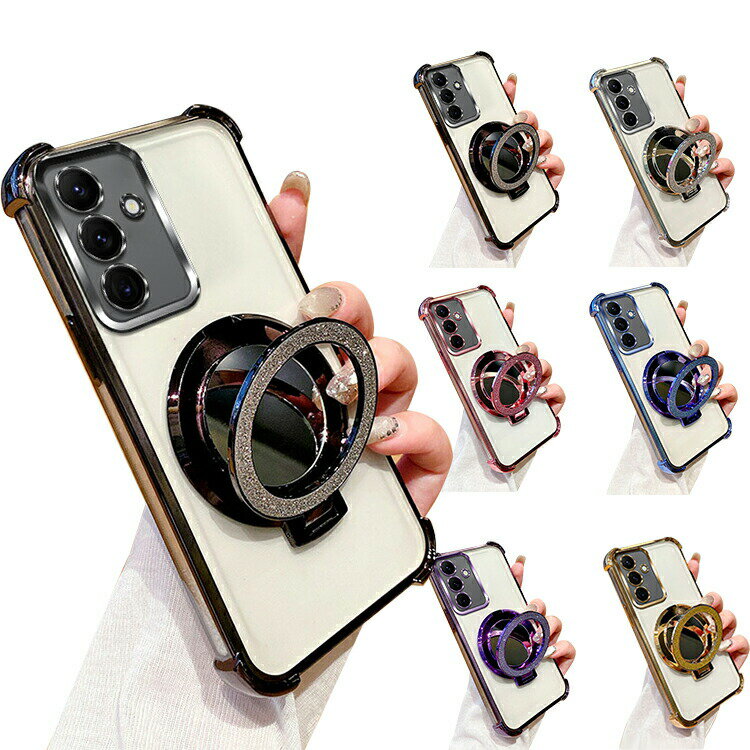 Rakuten - Galaxy S24FE ケース クリア カバー クリア 透明 メッキ TPU ソフトケース 分離型スマホリング付き ミラー付き オススメ スタンド機能 角 保護 コーナーバンパー ストラップ穴 可愛い お洒落 ストラップ穴 シンプル Samsung サムスン ギャラクシー S24 FE おすすめ おしゃれ