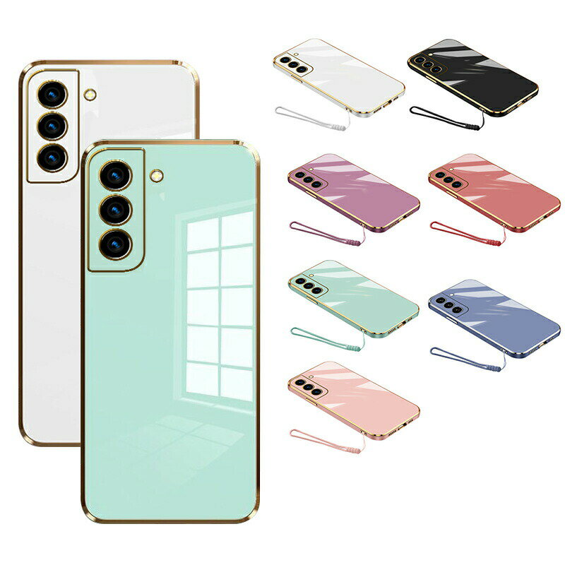 Rakuten - Galaxy S24FE ケース 耐衝撃 カバー ストラップ付き メッキ TPU ソフトケース ストラップ穴 かわいい シンプル 可愛い お洒落 オススメ シンプル  プレゼント ギフト Samsung サムスン ギャラクシー S24 FE おすすめ おしゃれ スマートフォン/スマフォ/スマホケース/カバー