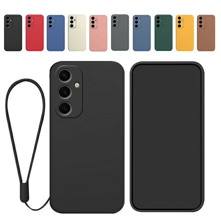 Rakuten - Galaxy A55 5G ケース 耐衝撃 カバー カメラ保護あり ストラップ付き シリコン ソフト シンプル ケース Samsung サムスン ギャラクシー A55 5G おすすめ おしゃれ スマートフォン/スマフォ/スマホケース/カバー ス 傷に強い 丈夫 おすすめ カワイイ オススメ シンプル