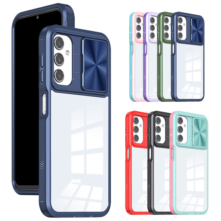 Rakuten - Galaxy A55 5G ケース 耐衝撃 カバー TPU アクリル クリア 透明 スライド式カメラレンズカバー付き レンズ保護 かわいい Samsung サムスン ギャラクシー A55 5G おすすめ おしゃれ スマートフォンケース/カバー  カワイイ オススメ シンプル  プレゼント ギフト