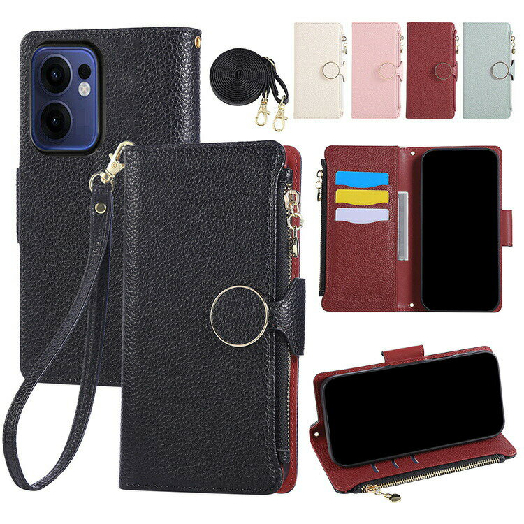Rakuten - OPPO Reno13 A ケース reno 13a スマホショルダー 手帳型 カバー ストラップ付き 肩掛けストラップ付き PUレザー 手帳型PUレザーケース スタンド機能 カード収納 ストラップ穴 シンプル お洒落 オッポ リノ13 A おすすめ おしゃれ Reno13A スマホケース スマホカバー