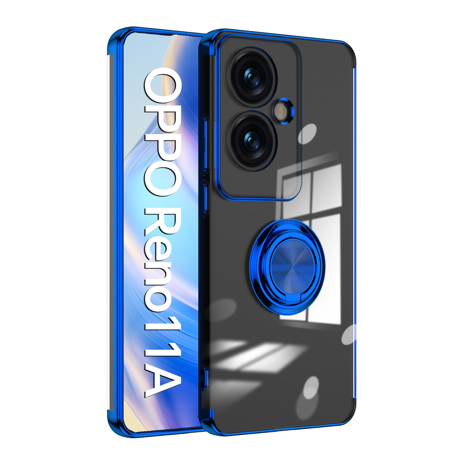 Rakuten - OPPO Reno13A ケース 対応 Reno11A 97/5A 日本版 TPU ソフトケース 透明 電鍍 メッキ加工 リング付き スタンド機能付き 耐衝撃 薄型 軽量 落下防止 カメラ保護 多色展開 おしゃれ シンプル ビジネス向け 男女兼用 指紋防止 スマホカバー