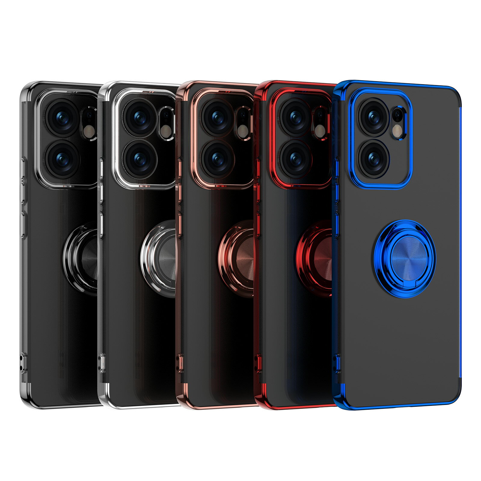 Rakuten - OPPO Reno13A 対応 スマホケース リングホルダー付き ‧ メッキ仕様で高級感アップ ‧ 360度回転スタンド機能 ‧ 落下防止・片手操作楽々 ‧ OPPO Reno11A / 9A / 7A / 5A 対応 背面カバー ‧ 衝撃吸収設計 ‧ マグネット式ホールド ‧ シンプルで上品なデザイン