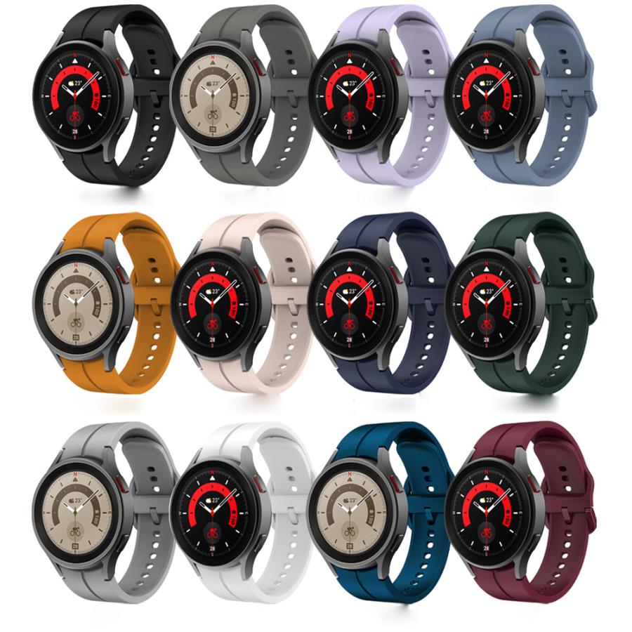 Rakuten - Galaxy Watch 5 バンド シリコン 交換ベルト スマートウォッチバンド 替えバンド galaxy watch 4 バンド 20mm アップルウォッチ ワンタッチ かわいい シンプル オススメ 可愛い カジュアル スリム 耐久性 スマートウォッチ おしゃれ柔軟 シンプル おしゃれ 腕時計バンド