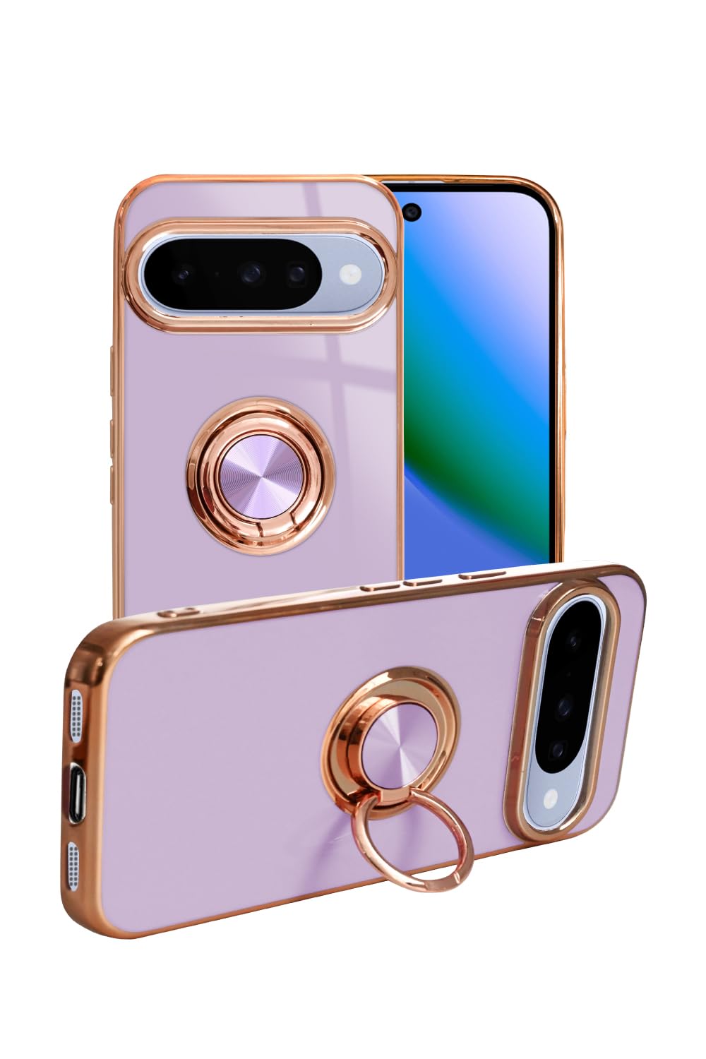 Rakuten - シズカウィル Google Pixel 10 / 10 Pro ケース スマホリング付き グリッティア リング付きスマホケース ラベンダー 1個入り グーグル ピクセル10 / 10 Pro 対応 薄型 軽量 おしゃれ 人気 耐衝撃 携帯カバーカラバリ 耐衝撃ケース 傷に強い 丈夫 おすすめ カワイイ オススメ