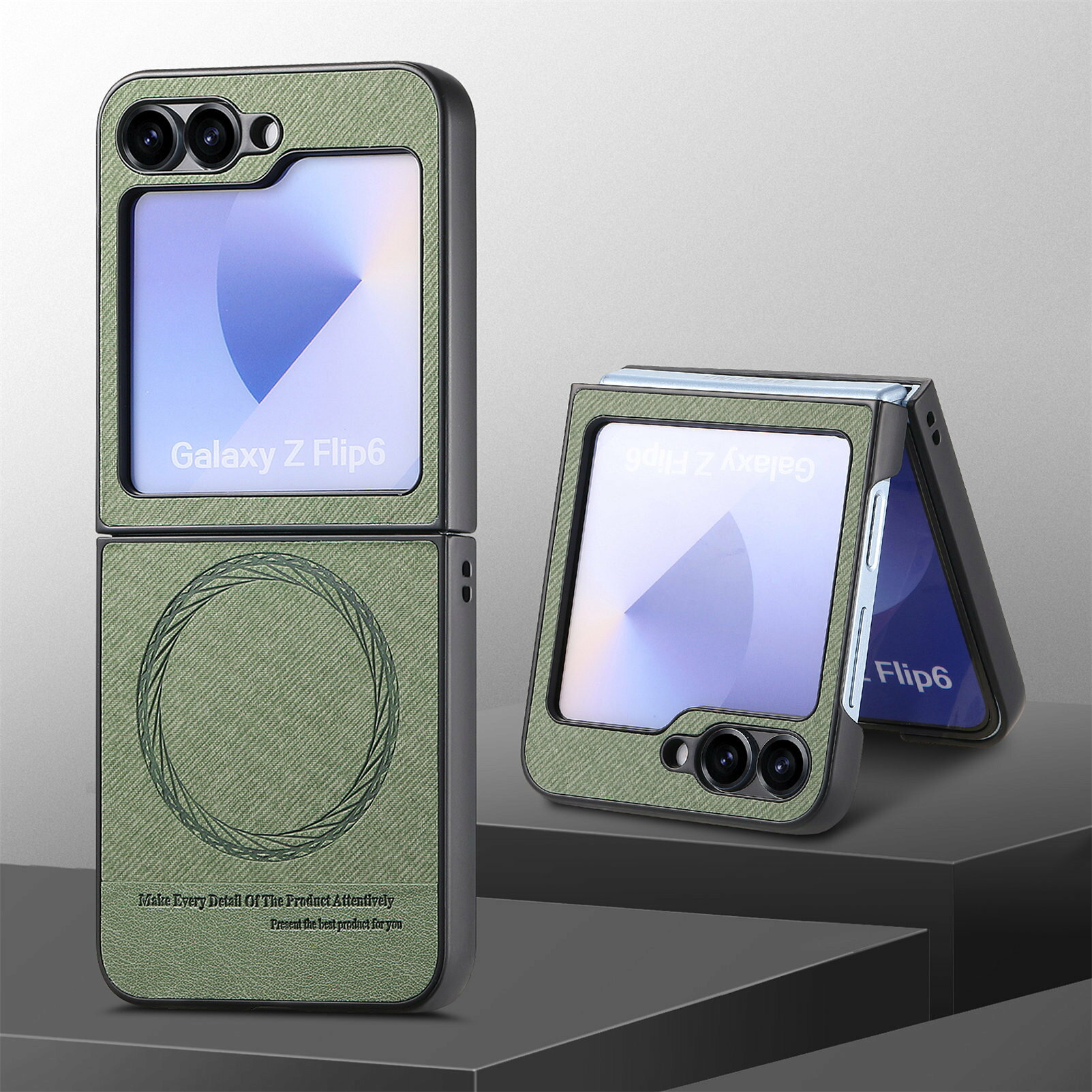Rakuten - Galaxy Z Flip6 ケース マグネット内蔵 薄型 PUレザー調 カバー 全面保護 車載ホルダー対応 落下防止 衝撃吸収 高級感デザイン 専用設計 スマホカバー カワイイ カラバリ 耐衝撃ケース 傷に強い 丈夫 おすすめ カワイイ オススメ シンプル  プレゼント