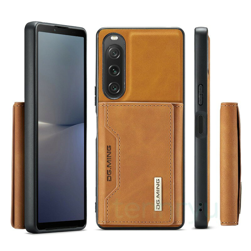 Rakuten - 取り外し可能な磁気ウォレットケース Sony Xperia 10 V 2023対応 2イン1 PUレザーSony Xperia 10 V (2023) ケース レザーウォレット型 ‧ 2in1分離式マグネット保護カバー ‧ カード収納&お札入れ付き財布一体型 ‧ キックスタンド搭載 ‧ 耐衝撃・耐久性抜群 ‧
