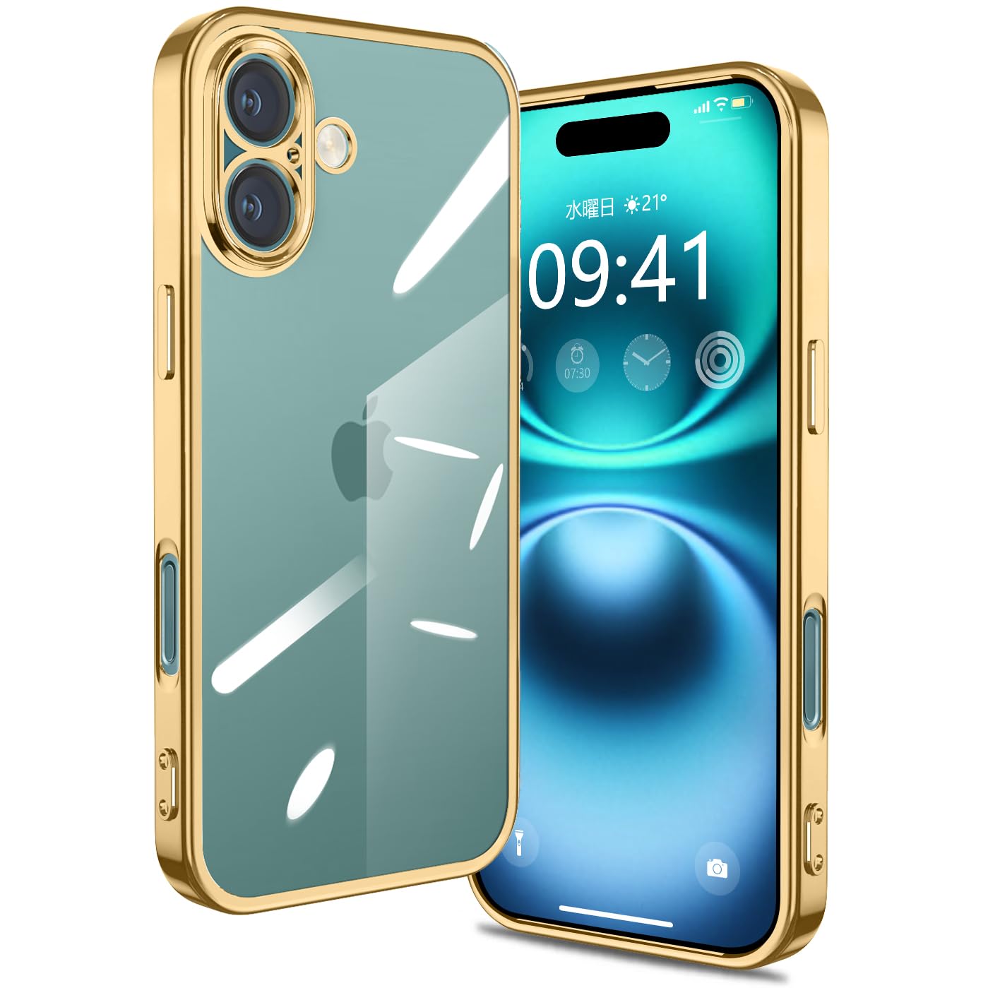 Rakuten - iPhone17 用の ケース クリア アイフォン17 用の カバー スマホケース 耐衝撃 可愛い 透明 アイホン ソフト TPU スマホカバー ストラップホール付き(ゴールド)ワイイ カラバリ 耐衝撃ケース 傷に強い 丈夫 おすすめ カワイイ オススメ