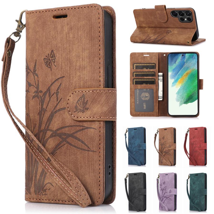 Rakuten - galaxy s25 ケース 手帳型 カード収納 ギャラクシーs25ultraケース お財布 ストラップ galaxy s24 ケース ギャラクシーs24 ウルトラケース スタンド 花柄 蝶 s23 スマートフォンカバー スマホカバー カワイイ カラバリ 耐衝撃ケース 傷に強い 丈夫 おすすめ カワイイ
