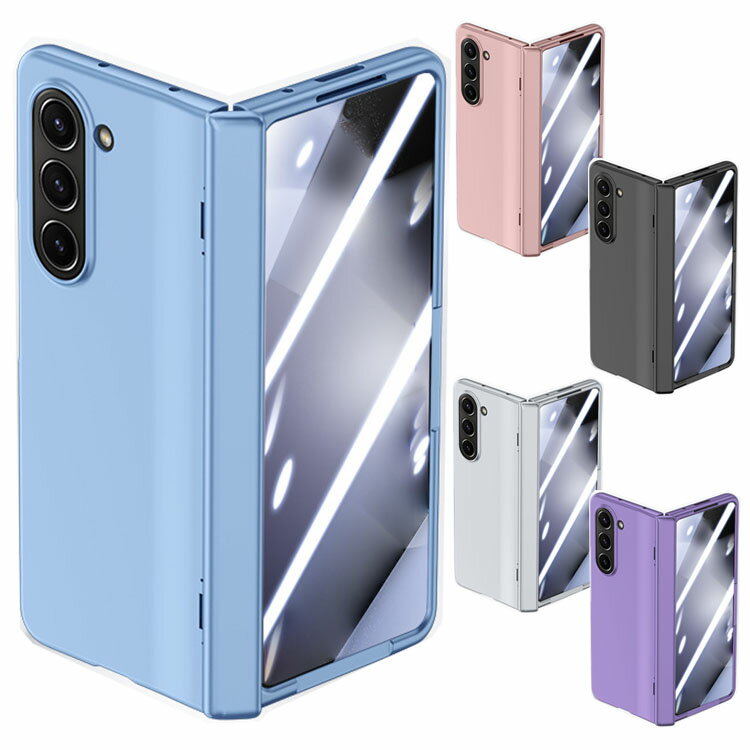 Rakuten - Galaxy Z Fold7 ケース カバー 折りたたみ型 強化ガラスフィルム付き 強化ガラス+プラスチック 前面強化ガラス ハードケース シンプル 可愛い お洒落 Samsung サムスン ギャラクシー Z フォールド7 保護ケース アンドロイド おすすめ おしゃれ