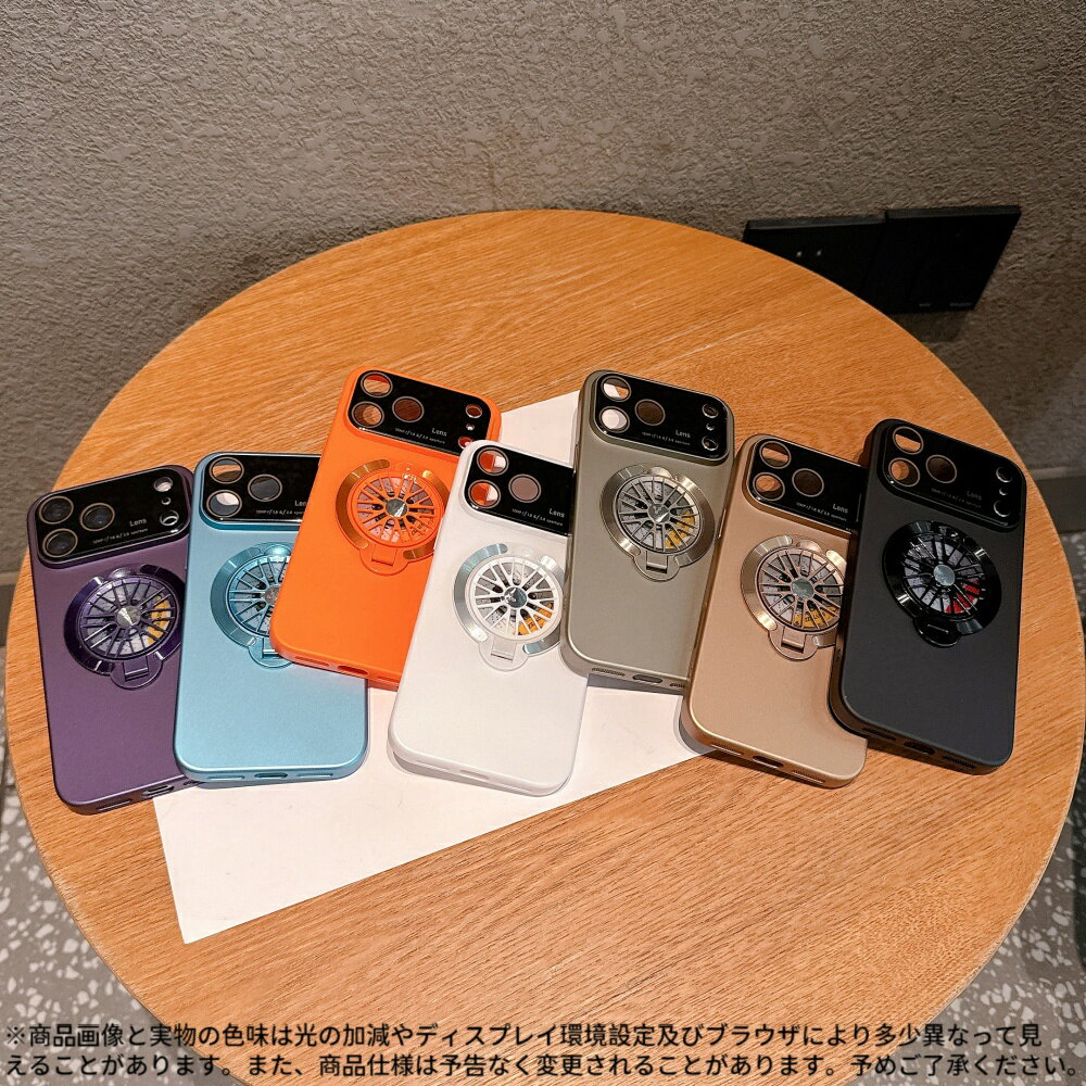 Rakuten - IPhone17 / 17 Pro / 17 Pro Max ホイールスタンドケース ‧ スポーツカー風回転デザイン ‧ メカニカルメタリック仕上げ ‧ カメラ全面保護構造 ‧ 折りたたみ式スタンド搭載 ‧ 高級感あるマットコーティング ‧ 耐衝撃スリムボディ ‧ 全7色展開 スマートフォンカバー