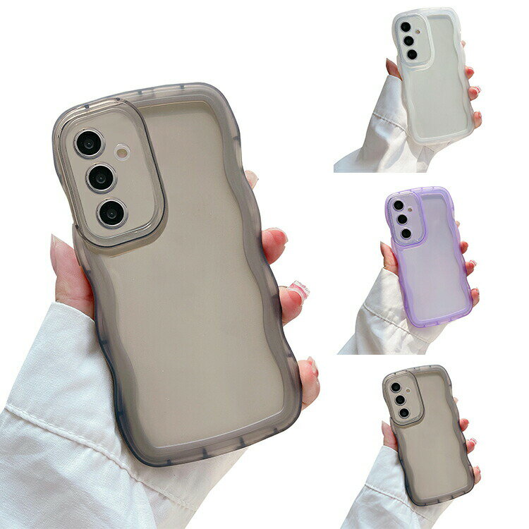 Galaxy S25 ウェーブ 波型 なみなみ ケース S25+/S25 Ultra カバー クリア 透明 TPU ソフト ケース 波状 ストラップ穴 可愛い お洒落 かわいい シンプル Samsung S25+/S25 Ultra ウルトラ アンドロイド おすすめ おしゃれ スマートフォン/スマフォ/スマホケース/カバー