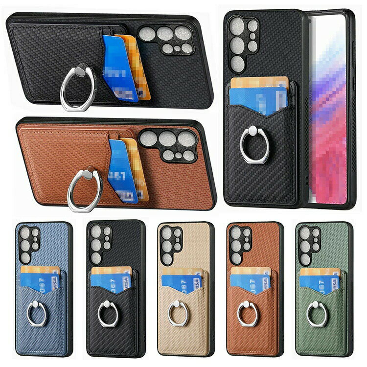 Rakuten - Galaxy S25 ケース S25+/S25 Ultra カバー 耐衝撃 PUレザー カード収納 一体型リング付き スタンド機能 かわいい  人気 背面PUレザーケース アンドロイド ケース Samsung サムスン ギャラクシー S25/S25 プラス/S25 ウルトラ スマートフォン/スマフォ/スマホケース/カバー