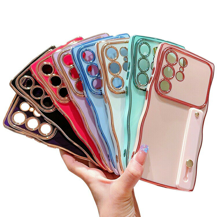 Rakuten - Galaxy S25 ケース S25+ S25 Ultra カメラ保護あり 波状 カバー メッキ TPU ソフトケース ウェーブ 波型 なみなみ 可愛い オススメ お洒落 かわいい エレガント おしゃれ レディース Samsung サムスン ギャラクシー S25/S25 プラス/S25 ウルトラ アンドロイド おすすめ
