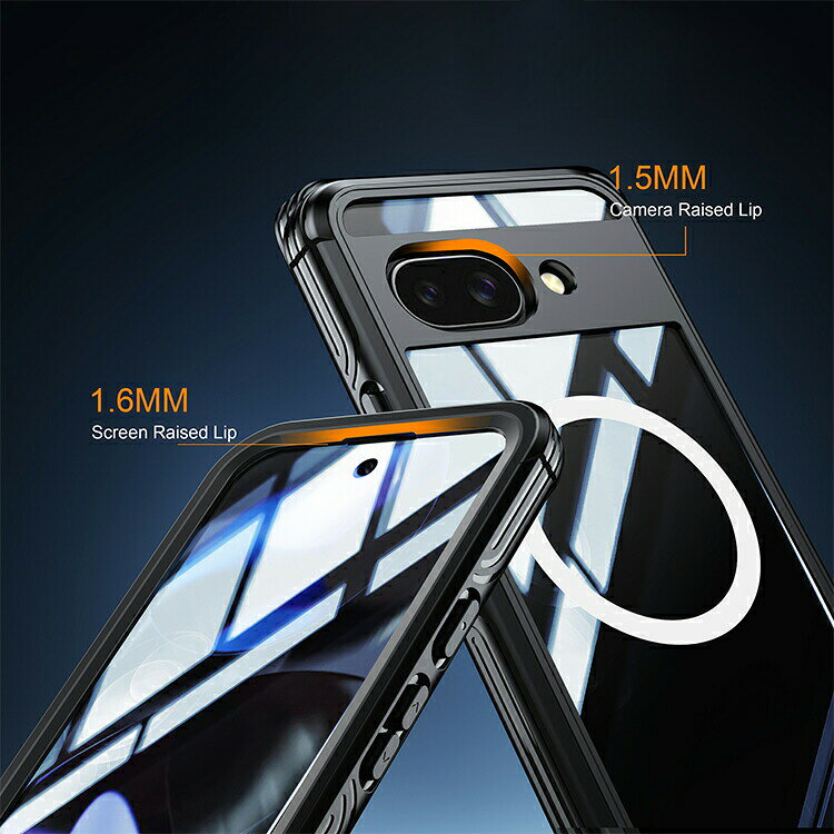 Pixel9a クリア ケース/カバー クリア 背面透明 両面 前後保護 フルカバー Qi充電 ワイヤレス充電 耐衝撃ケース 傷に強い 丈夫 オススメ かわいい 人気 対応 シンプル Google グーグル ピクセル9a アンドロイド おすすめ おしゃれ スマートフォン/スマホケース/カバー - 3