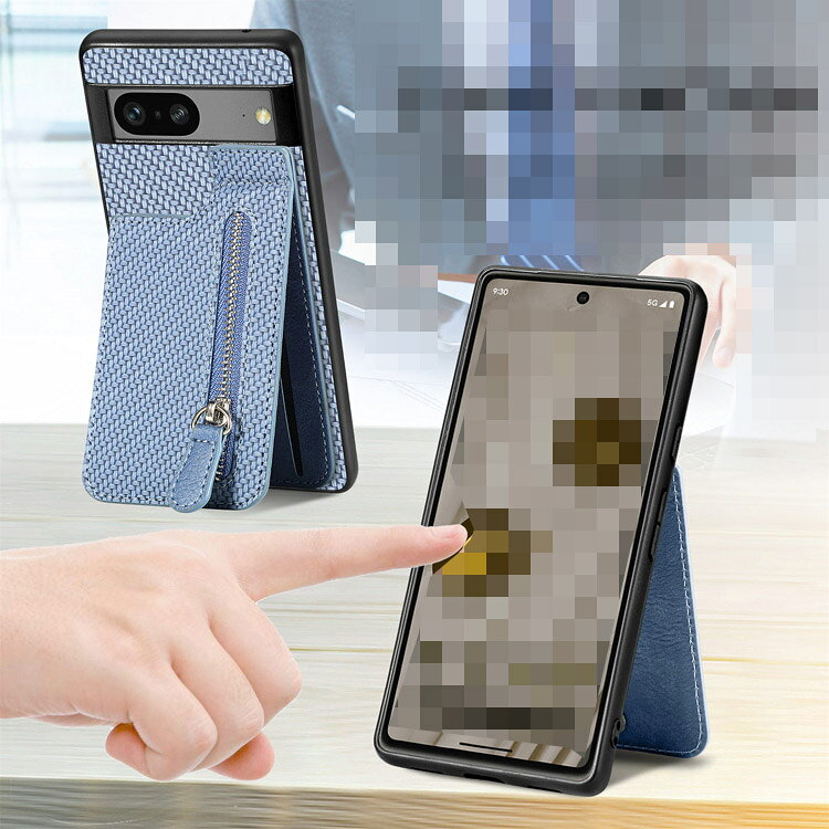 Pixel 9a ケース カバー PUレザー カード収納 背面PUレザーケース スタンド 耐衝撃ケース 傷に強い 丈夫 オススメ かわいい 人気 機能 ファスナー付き シンプル かっこいい Google グーグル ピクセル9a スマホカバー耐衝撃 カワイイ カラバリ 韓国オススメ かわいい 人気 - 3