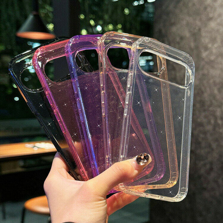 Pixel9a ケース 耐衝撃 半透明 角 保護 コーナーバンパー グリッター インスタ映え 可愛い キラキラ お洒落 デコ シンプル オススメ かわいい 人気 背面ケース ストラップ穴 Google グーグル ピクセル9a アンドロイド おすすめ おしゃれ スマートフォン/スマホケース/カバー - 2