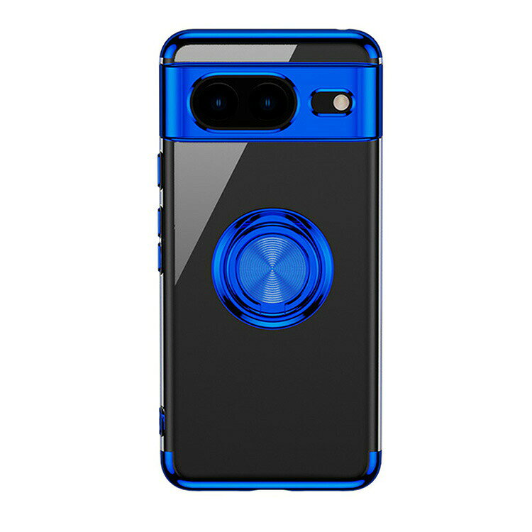 Pixel9a ケース クリア カバー メッキ 透明 シンプル 一体型リング付き マグネット式車載ホルダー対応 ストラップホール付き 傷に強い 丈夫 オススメ かわいい 人気 プレゼント ギフト 背面ケース Google グーグル ピクセル9a アンドロイド スマフォ/スマホケース/カバー - 2
