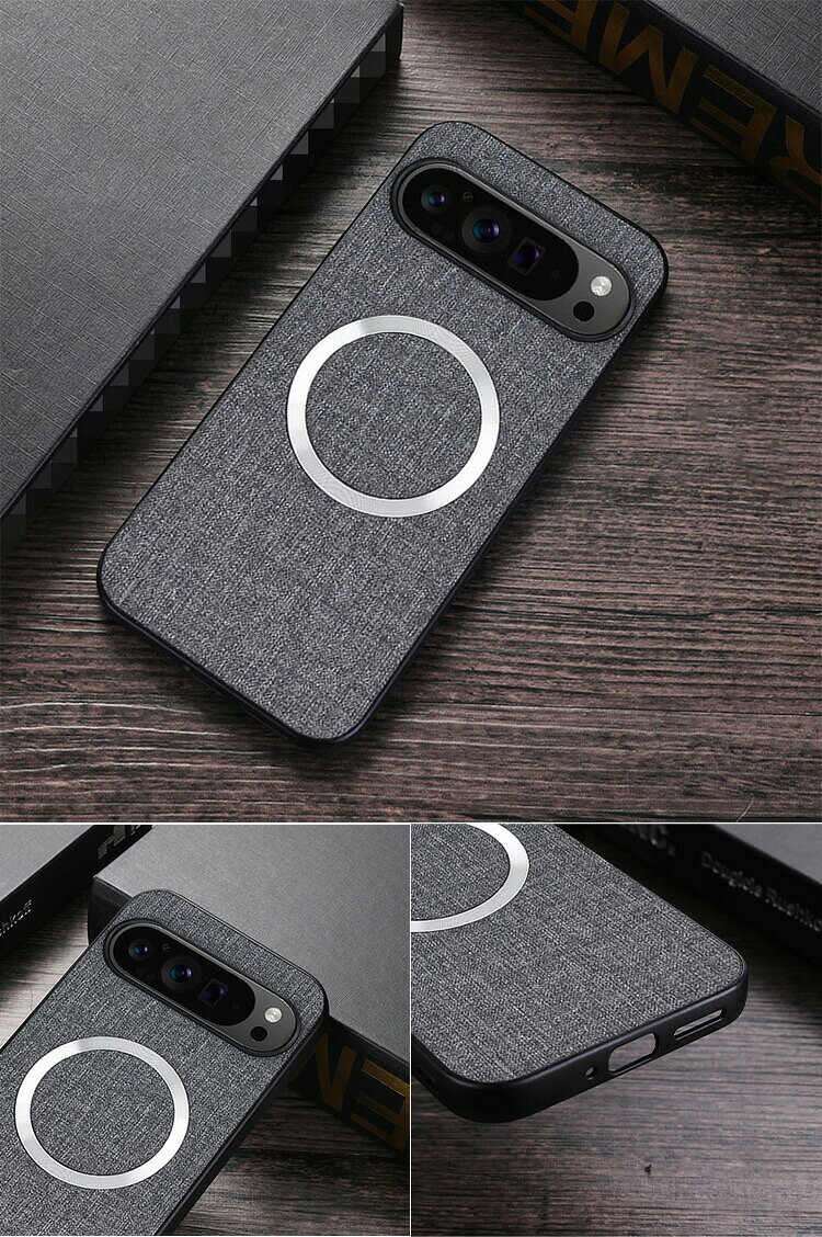 Pixel9a ケース カバー キャンバス調 背面ケース Qi充電 ワイヤレス充電 対応 カラバリ ストラップホール付き Google グーグル おすすめ カワイイ オススメ シンプル  プレゼント ギフト ピクセル9a おすすめ おしゃれ 人気 スマートフォン/スマフォ/スマホケース/カバー - 3