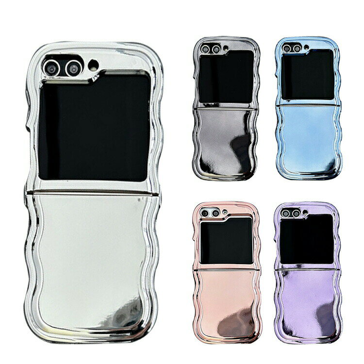 Rakuten - Galaxy Z Flip6 耐衝撃 ケース カバー 折りたたみ型 波状 メッキ TPU ソフトケース かわいい 可愛い シンプル Samsung サムスン シンプル  プレゼント ギフト ギャラクシー Z フリップ6 アンドロイド おすすめ おしゃれ スマートフォン/スマフォ/スマホケース/カバー お洒落