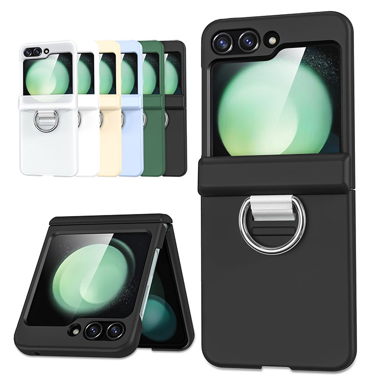Rakuten - Galaxy Z Flip6 耐衝撃 ケース カバー 折りたたみ型 プラスチック 一体型リング付き 片手操作 ハードケースかわいい シンプル シンプル プレゼント Samsung サムスン ギャラクシー Z フリップ6 アンドロイド おすすめ おしゃれ スマートフォン/スマフォ/スマホケース/カバー