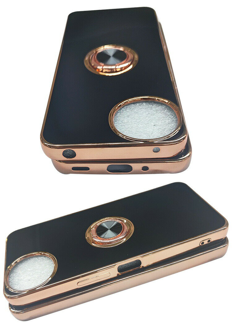 AQUOS wish4 ケース カバー 一体型リング付き メッキ TPU 紐 ストラップホール付き シンプル 背面ケース SHARP アクオス ウィッシュ4 SH-52E ソフトケース/カバー アンドロイド おすすめ おしゃれ スマートフォンケース/カバー カワイイ オススメ シンプル  プレゼント