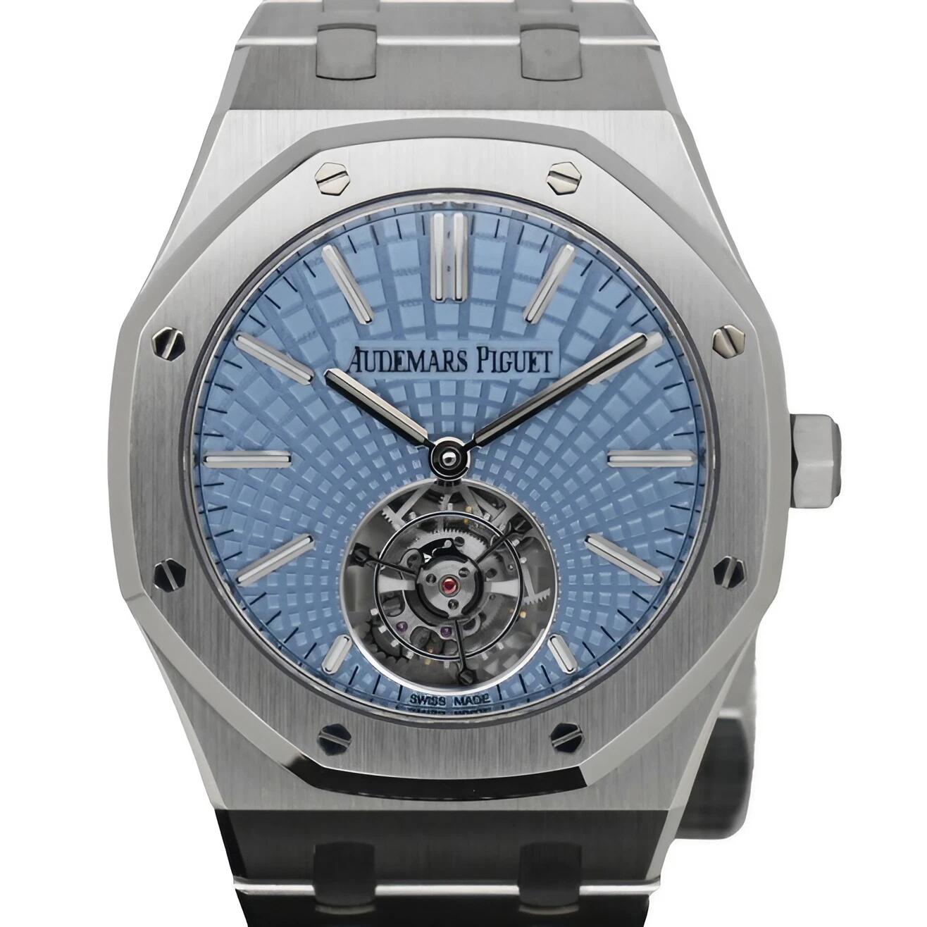 オーデマ・ピゲ (AUDEMARS PIGUET) ロイヤル オーク トゥールビヨン 26530PT.OO.1220PT.01 〔ブルー文字盤〕 〔腕時計〕 〔メンズ〕 〔自動巻き〕 〔ギャラ・箱〕 【中古・美品】