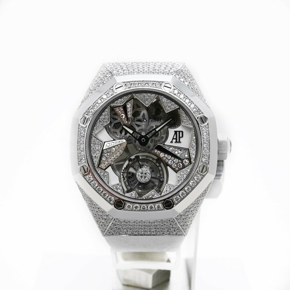 オーデマ・ピゲ （AUDEMARS PIGUET） ロイヤルオーク コンセプト 26227BC.ZZ.D11CR.01 ダイヤモンド スケルトン オープンワーク 〔腕時計〕 〔レディース〕 〔手巻き〕 〔ギャラ・箱〕 【中古・美品】