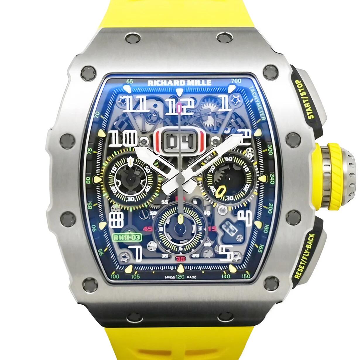 リシャール・ミル （RICHARD MILLE） オートマティック フライバック クロノグラフ RM11-03 Ti 〔スケルトン文字盤〕 〔2018年〕 〔腕時計〕 〔メンズ〕 〔自動巻き〕 〔ギャラ・箱〕 【中古・美品】