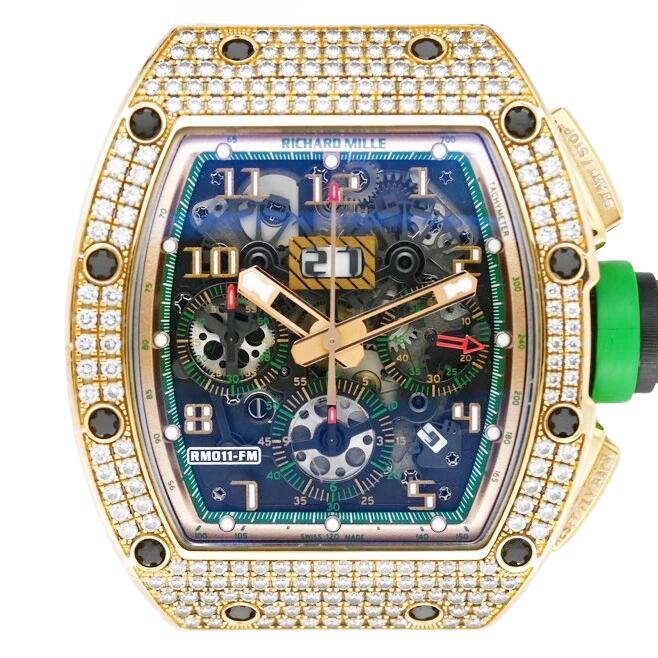 リシャール・ミル （RICHARD MILLE） フェリペマッサ RM011-FM マカオ 30本限定 〔スケルトン/グリーン文字盤〕 〔腕時計〕 〔自動巻き〕 〔メンズ〕 〔ギャラ〕 【中古・美品】