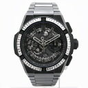 ウブロ （HUBLOT） ビッグバン インテグレーテッド オールブラック バゲットダイヤモンド 451.CX.1140.CX.1904 〔スケルトン文字盤〕 〔2023年〕 〔腕時計〕 〔メンズ〕 〔e-warranty・箱〕 【中古・美品】