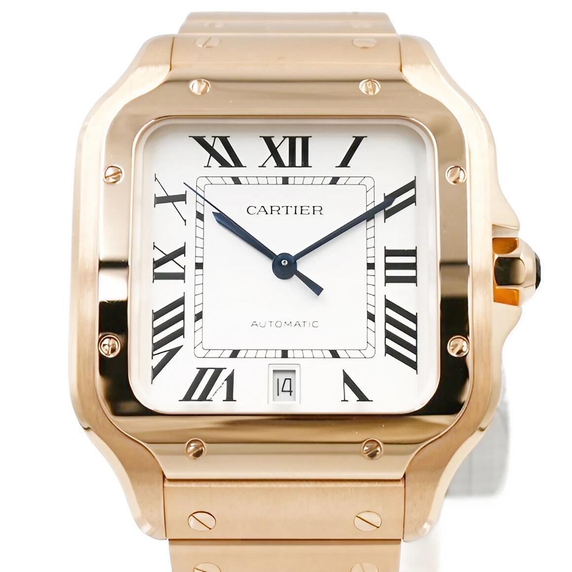 カルティエ （Cartier） サントス ドゥカルティエ ウォッチ LM WGSA0018 〔シルバー盤〕 〔ギャラ・箱〕 〔自動巻き〕 〔腕時計〕 〔2023年〕 〔ユニセックス〕 【中古・美品】