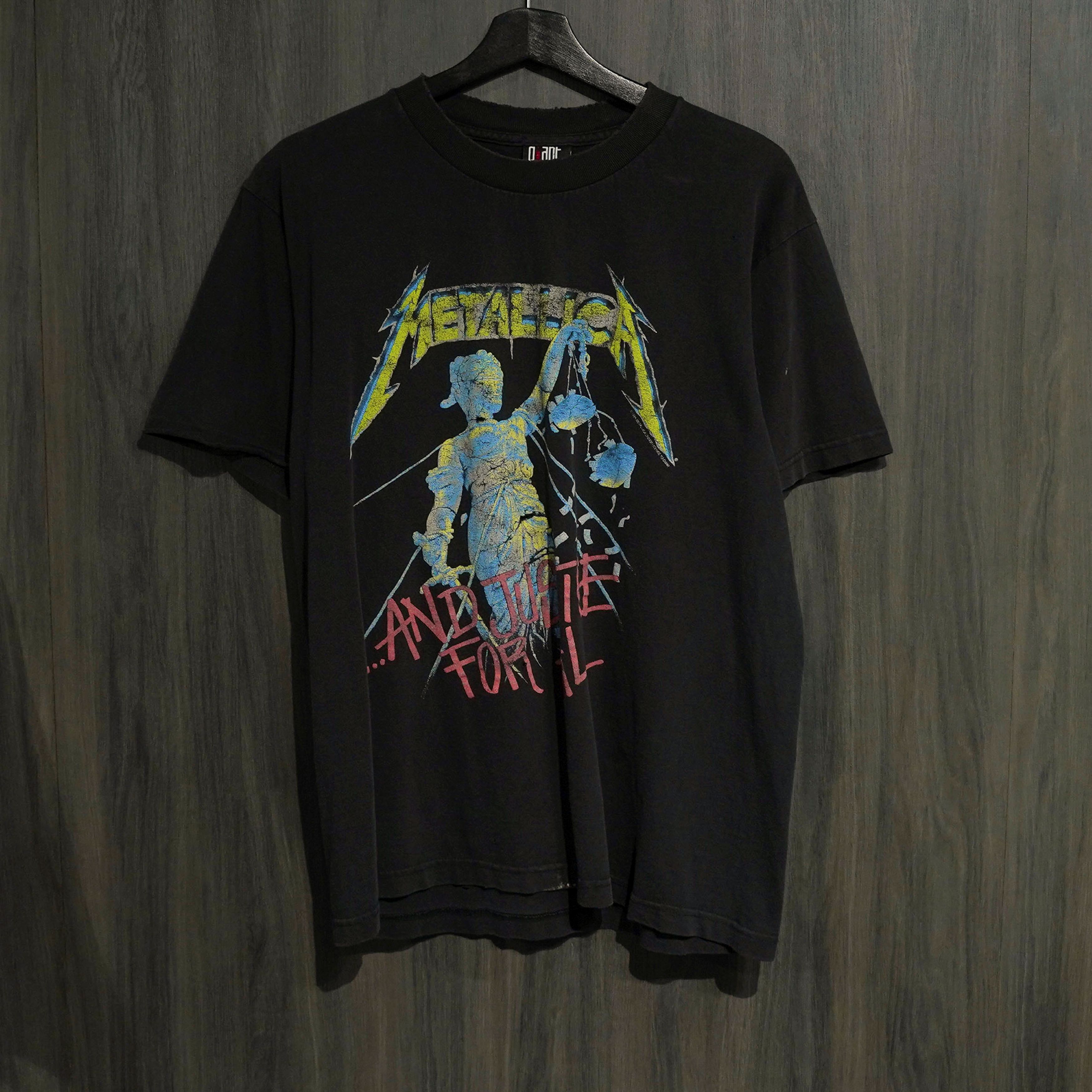 90s VINTAGE TEE Metallica " ...And Justice For All " giant L メタリカ 半袖Tシャツ ブラックのサムネイル