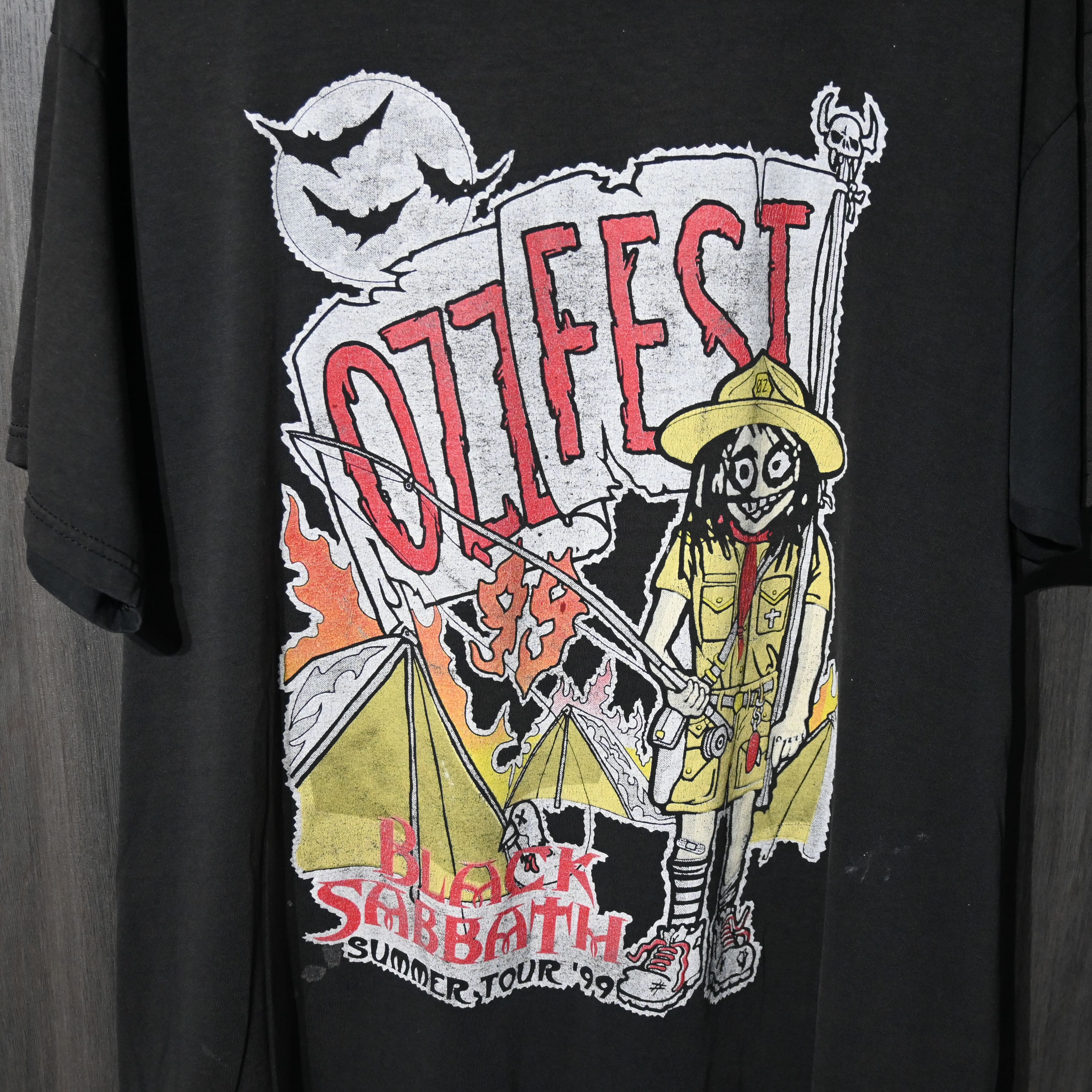 90s VINTAGE TEE Ozzy Osbourne "1999 Ozz Fest" FOTL XL オジー・オズボーン 半袖 Tシャツ ブラック