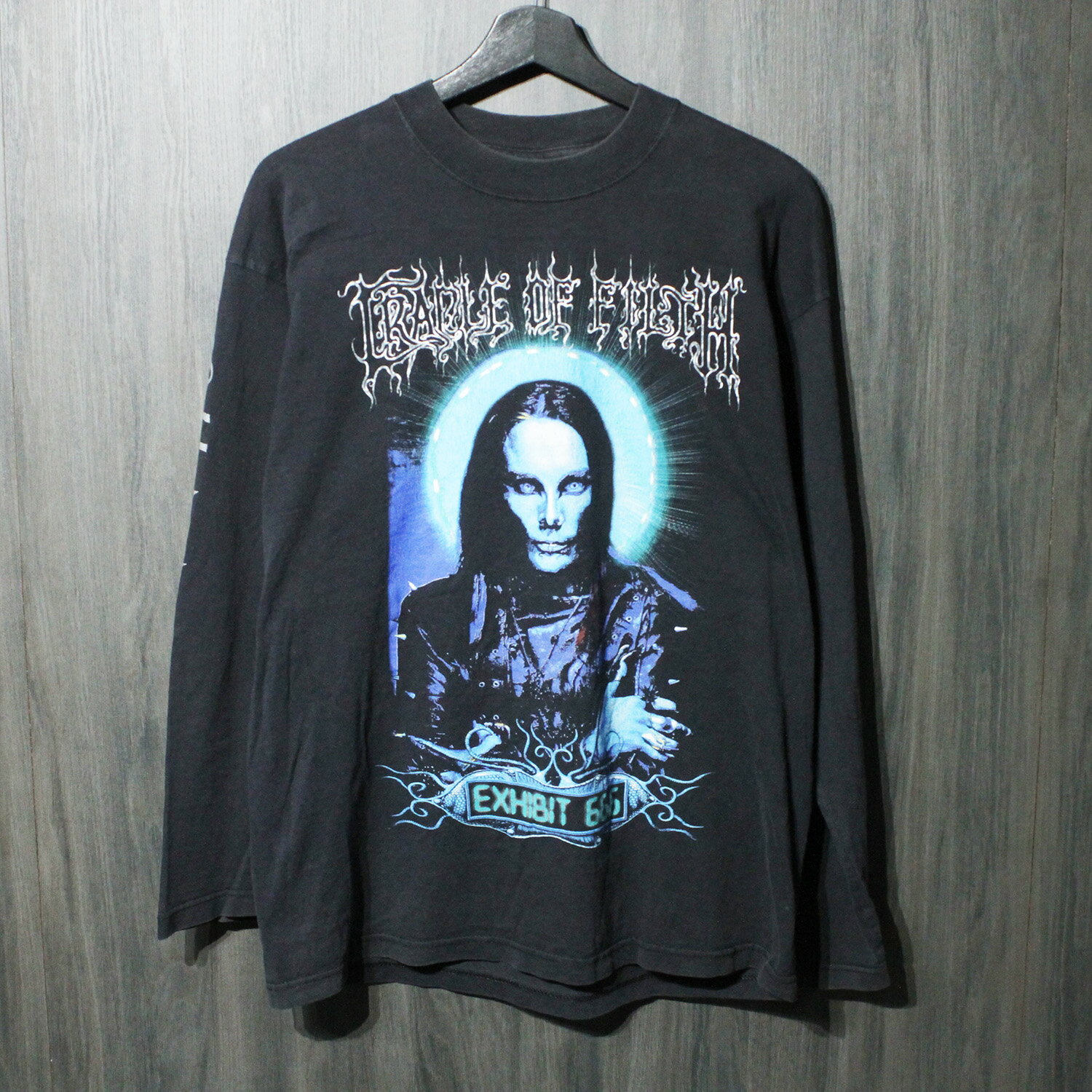90s VINTAGE TEE Cradle Of Filth " Twisted Freak Of Nature " SCREEN STASRS L クレイドル・オブ・フィルス 長袖Tシャツ ブラック