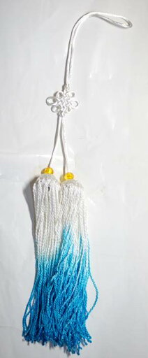 剣穂(けんすい) -太極拳カンフー刀剣用の房飾り50cm(グラデーション白色→水色) 剣穂(けんすい) -太極拳カンフー刀剣用の房飾り50cm(グラデーション白色→水色)