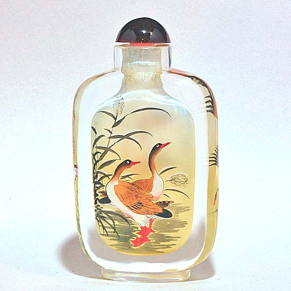 乐天商城 - 【中国工芸】内絵鼻煙壺No3／雁