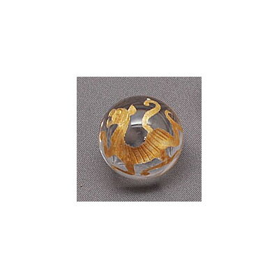 水晶玉を吊り下げる網の袋(白 白虎の水晶入り)