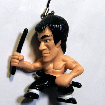 ブルース・リー（李小龍) 頭身フィギュア付ストラップF