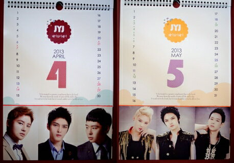 JYJ 2013年壁掛けカレンダー(韓国製)