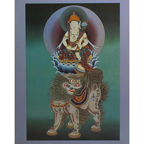 仏画ポスター 文殊菩薩