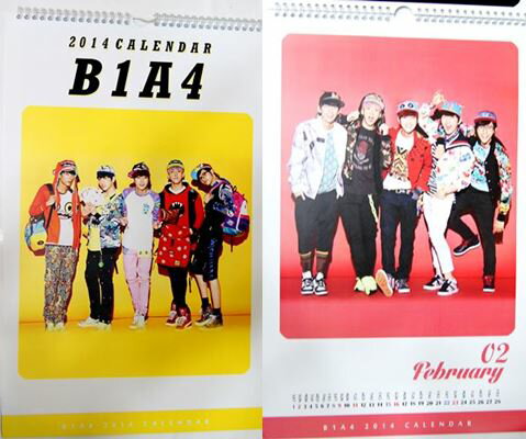 B1A4(ビーワンエーフォー) 2014年2015年壁掛けカレンダー