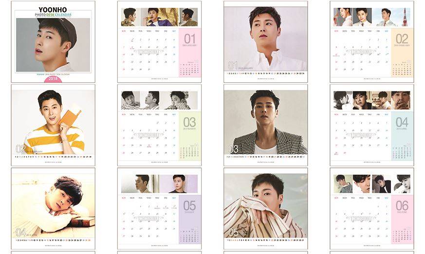 TVXQ! ユンホ　U-KNOW　2018年度 PHOTO　卓上カレンダー 【お取り寄せ品】