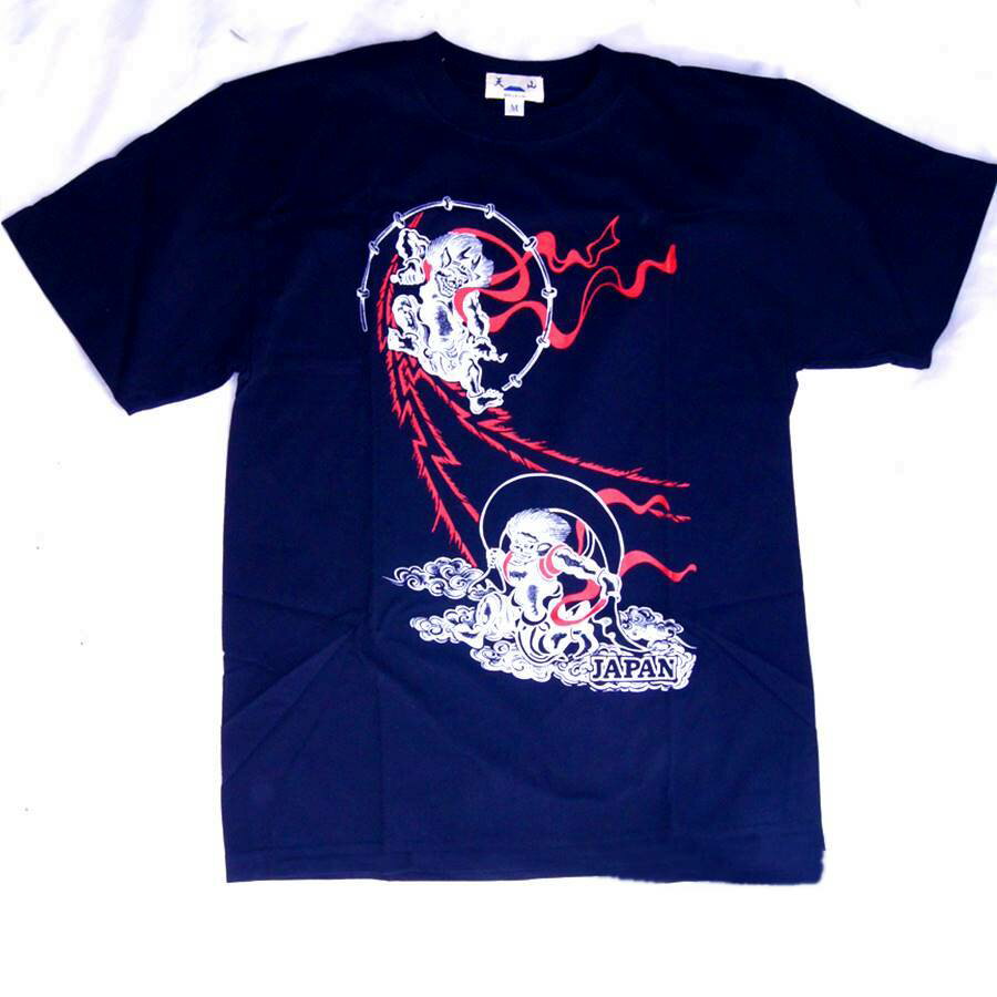 風神雷神 Tシャツ 黒