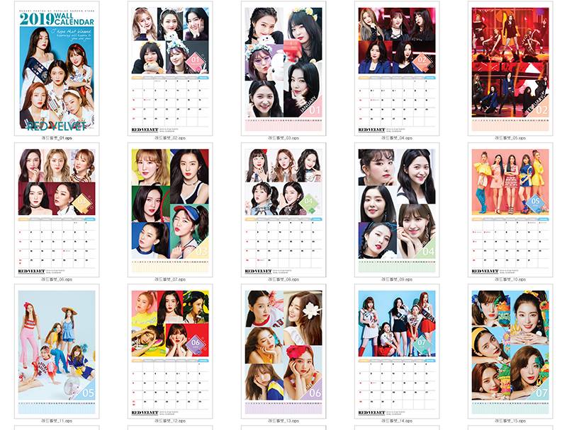RED VELVET レッドベルベット 2019年壁掛けカレンダー K-STAR PHOTO WALL CALENDAR...